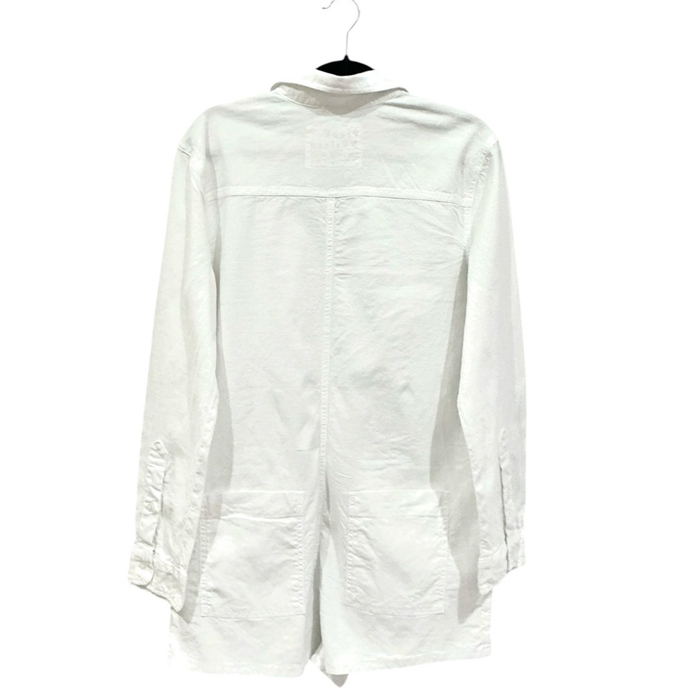 Frank & Eileen Ireland Playsuit Linen Romper Long Sleeve White Size XS - Picture 4 of 8